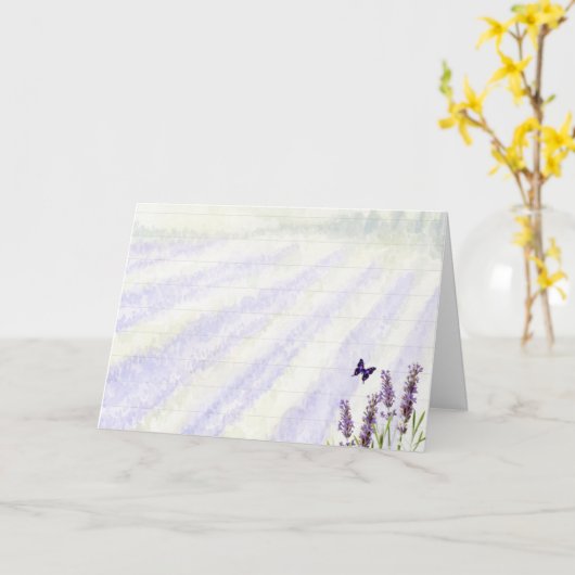 ラベンダー畑 カード (黄色い花)