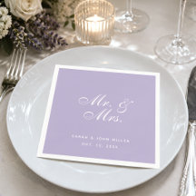 ラベンダー白の文字の結婚式