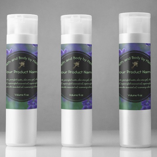 ラベンダー石鹸ラベル – 食材を使った四角 スクエアシール