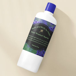 ラベンダー石鹸ラベル – 食材を使った四角 スクエアシール