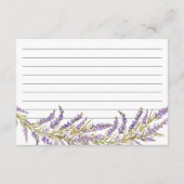 ラベンダー秋フローラ水彩ブライダルレシピ エンクロージャーカード (裏面)