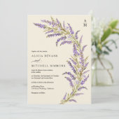 ラベンダー秋秋フローラ水結婚色の 招待状 (スタンド正面)