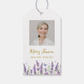 ラベンダー種子パケット追悼葬儀 ギフトタグ (裏面)