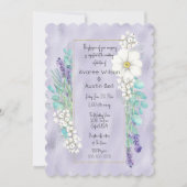 ラベンダー箔にラベンダーと白の花 (正面)