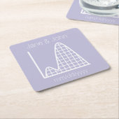 ラベンダー紙コースター スクエアペーパーコースター (アングル)