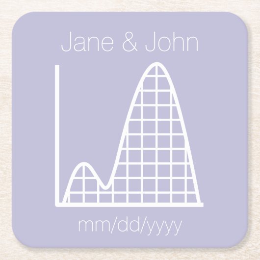 ラベンダー紙コースター スクエアペーパーコースター (正面)