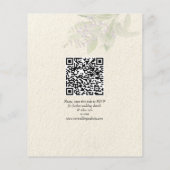 ラベンダー素朴な田舎QR RSVP予算招待状 (裏面)