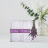 ラベンダー素朴な結婚式招待状 招待状 (スタンド正面)