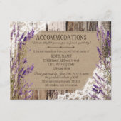 ラベンダー素朴ウッドレース宿泊カード エンクロージャーカード (正面)