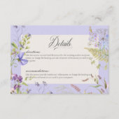 ラベンダー素朴セージ山花ラベンダー詳細 エンクロージャーカード (正面)