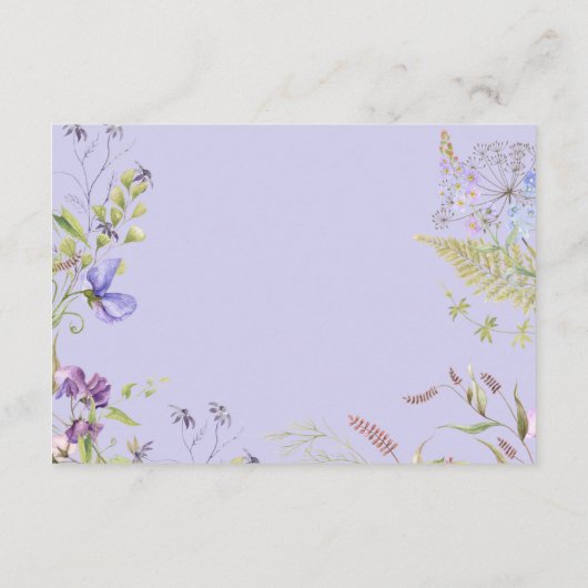 ラベンダー素朴セージ山花ラベンダー詳細 エンクロージャーカード (裏面)