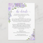 ラベンダー素朴バラボホシック結婚ズ詳細 エンクロージャーカード (正面)