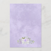 ラベンダー素朴バラボホシック結婚ズ詳細 エンクロージャーカード (裏面)
