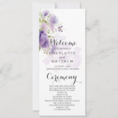 ラベンダー素朴パープルフローラワイルドフラワープログラム 招待状 (正面)