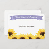 ラベンダー素朴ヒマワリ囲いインサート エンクロージャーカード (正面/裏面)