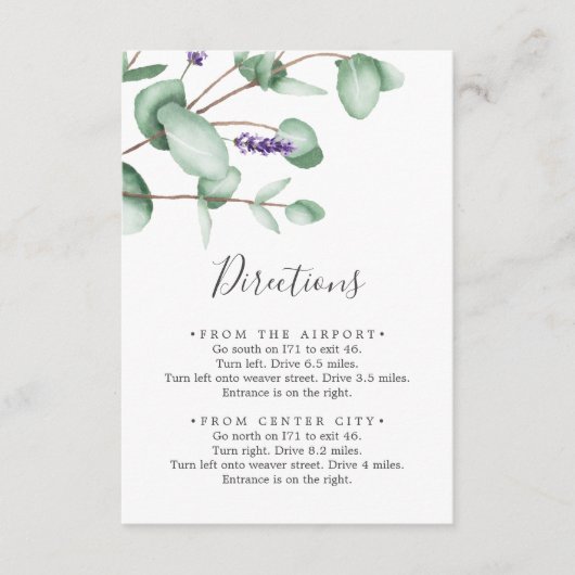 ラベンダー素朴向けエンクロージャカード エンクロージャーカード (正面)