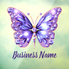 ラベンダー紫の宝石蝶 ウィンドウサイン