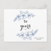 ラベンダー紫の花 50周年記念 ポストカード (正面)