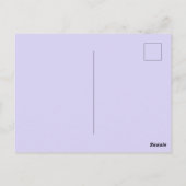 ラベンダー紫の野花ボタニカルフラワー ポストカード (裏面)
