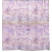 ラベンダー紫大理石層 シャワーカーテン (正面)