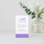 ラベンダー紫色の会社の写真カスタム 名刺