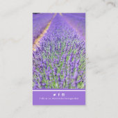 ラベンダー紫色の会社の写真カスタム 名刺