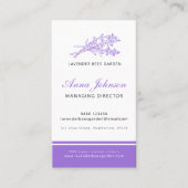 ラベンダー紫色の会社の写真カスタム 名刺