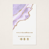 ラベンダー紫色のagateパッケージの挿入 (裏面)