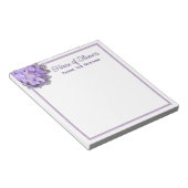 ラベンダー紫陽花ビジネス名メモ帳 ノートパッド (アングル)