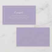 ラベンダー結婚のインサート エンクロージャーカード (正面/裏面)