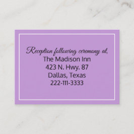 ラベンダー結婚のエンクロージャカード エンクロージャーカード