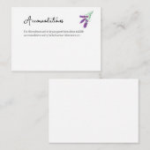 ラベンダー結婚の宿泊施設エンクロージャカード エンクロージャーカード (正面/裏面)