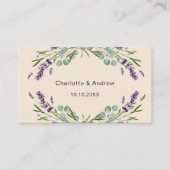 ラベンダー結婚の対応ウェブサイトbeige QR RSVP エンクロージャーカード (正面)