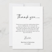 ラベンダー結婚の感謝の写真 カード (裏面)