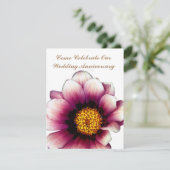 ラベンダー結婚の茎の周年記念招待状 招待状 (スタンド正面)