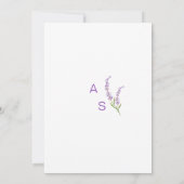 ラベンダー結婚の詳細エンクロージャ 招待状 (裏面)