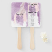 ラベンダー結婚スプラッシュ式プログラム ハンドファン (正面&裏面)