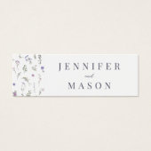 ラベンダー結婚フローラのQRレジストリ挿入カード (正面)