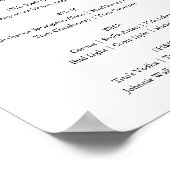 ラベンダー結婚フローラバー標識 ポスター (角)