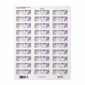 ラベンダー結婚フローラ等差出人住所ラベル ラベル (フルシート)