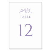 ラベンダー結婚ヤドフラワー テーブルナンバー (正面)