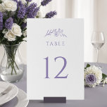 ラベンダー結婚ヤドフラワー テーブルナンバー<br><div class="desc">ラベンダーワイルドフラワーのテーブル番号で披露宴結婚の装飾を強化。これらの数字は、モノグラムと植物性詳細で飾られ、あなたの座席の配置に洗練されたtouchを追加する。ゲストを楽にお祝いに導エレガントく。</div>