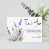 ラベンダー結婚ヤナギサンキューカード 出欠カード (スタンド正面)