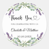 ラベンダー結婚ユーカリ感謝していのお前 ラウンドシール (正面)