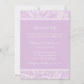 ラベンダー結婚写真の誓いの更新招待状 招待状 (裏面)