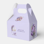 ラベンダー結婚式の引き出物箱 フェイバーボックス (裏面サイド)