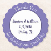ラベンダー結婚式の引き出物 ペーパーコースター (正面)