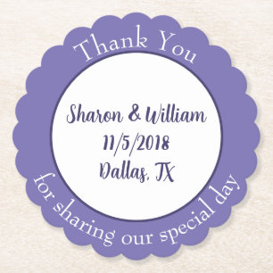 ラベンダー結婚式の引き出物 ペーパーコースター