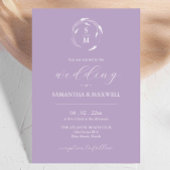 ラベンダー結婚式招待状とQRコード 招待状