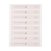 ラベンダー結婚式招待状ラップラのまわりにベル ラップアラウンドラベル (シート)